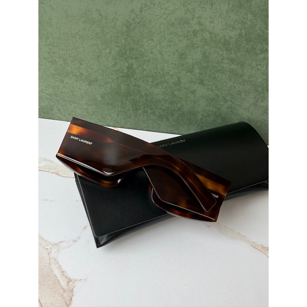 NEW Saint Laurent SL654 Sunglasses in Havana Brown $545 - Picture 3 of 8
